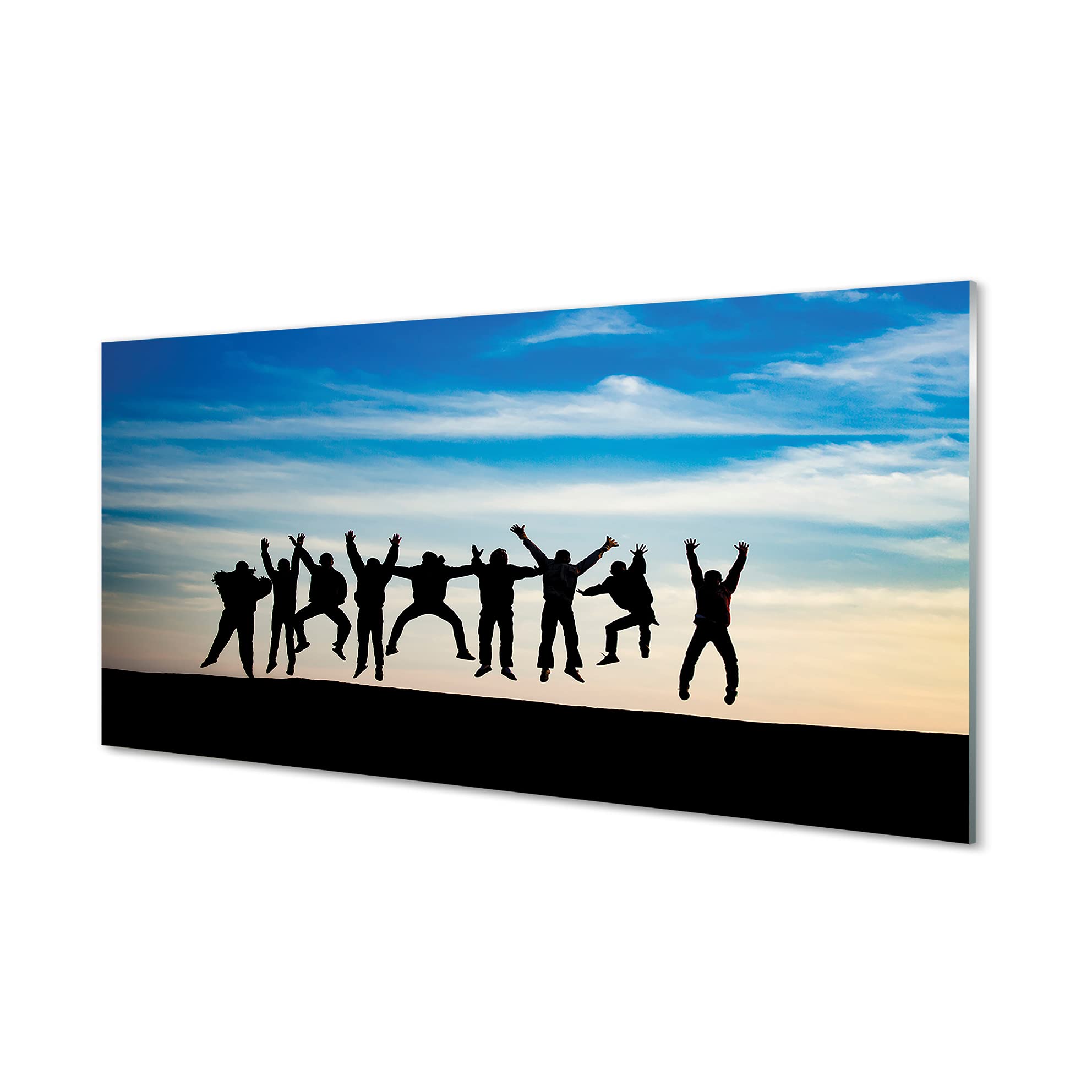 Impression sur verre pour agrandir une piece tableau decoration murale ciel nuages 100x50