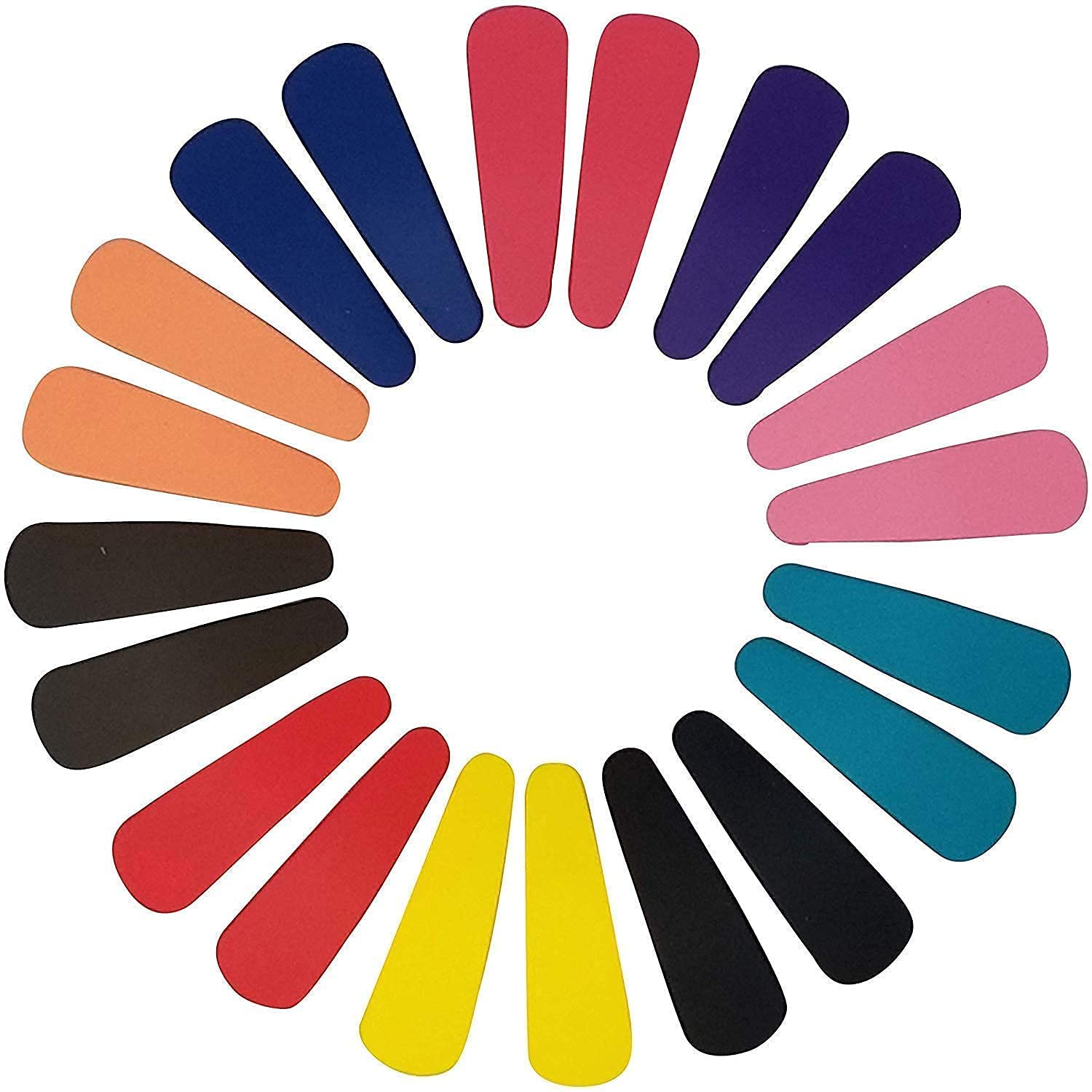 DKB Plastic Hair Tic Tac Clips For Girls Multicolor Medium Size 20 pcs 10 Pair (Same Design)