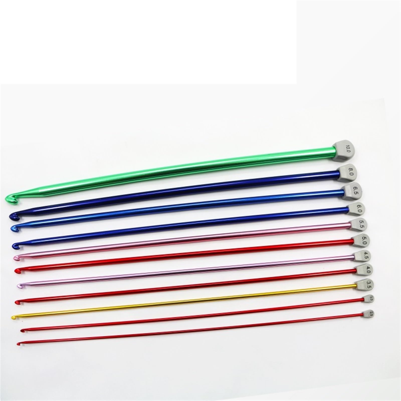 Ago per Maglieria, Uncinetto Lungo 35 cm Uncinetto in Alluminio 14 Dimensioni Maglioni Lavorati a Maglia Sciarpe Uncinetto in Alluminio colorato Set di Ferri da Maglia(8mm)