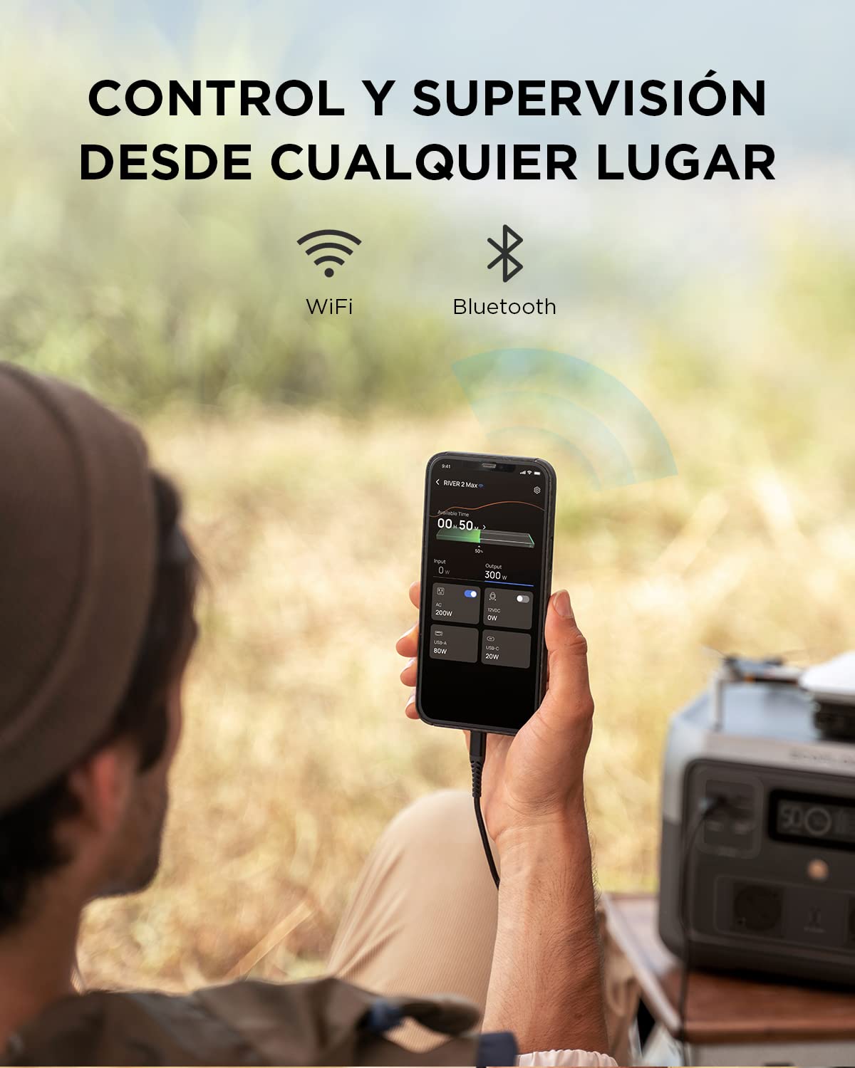 Estación de energía portátil EF ECOFLOW RIVER 2 MAX, batería LiFeP04 de 512 Wh, carga rápida en 1 hora, hasta 1000 W de potencia, generador solar para acampadas al aire libre/caravanas