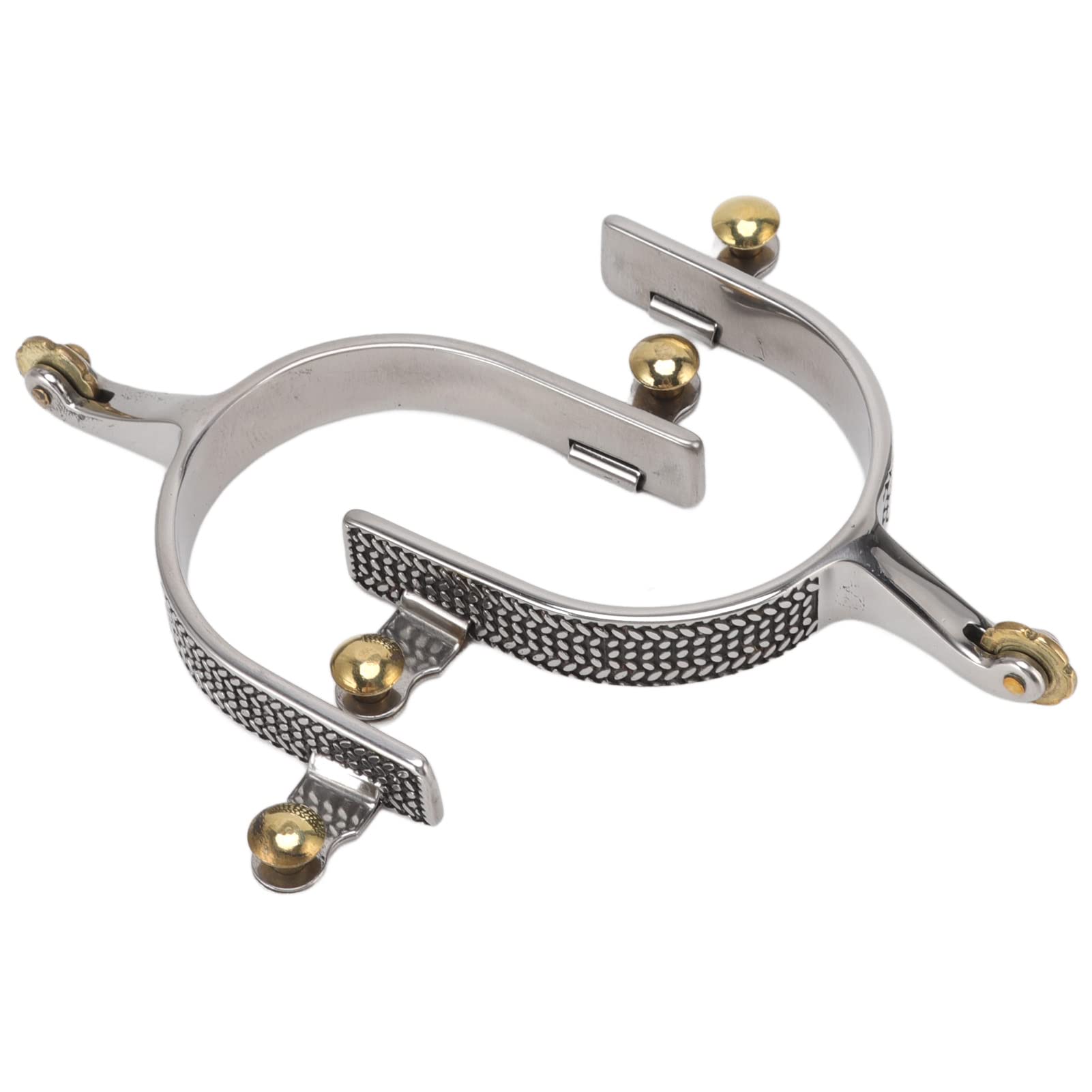 Buachois 1 Paire D'éperons de Cheval 8,1 cm de Diamètre Intérieur en Acier Inoxydable Rétro Western Cowboy éperon Lisse Rouleau éperons de Botte équestre pour L'entraînement du Cheval