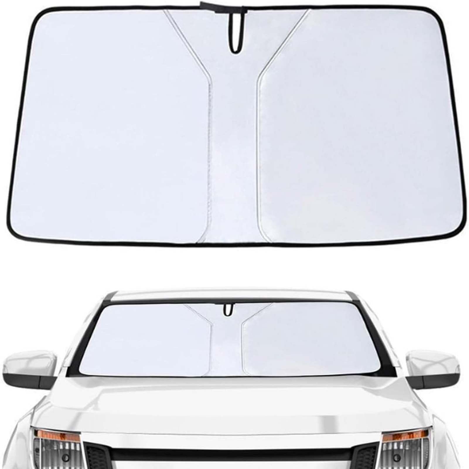 Auto Sonnenschutz für Opel/Vauxhall Mokka 2012 2013 2014 2015 2016 2017 2018 2019 – Faltbare Windschutzscheiben-Abdeckung mit Wärmeisolierung UV-Schutz Sonnenschutzfolie,- Silver