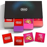 Durex Fun Explosion Mix di Preservativi Sottili, Con Rilievi e Nervature e Aromatizzati alla Fragola