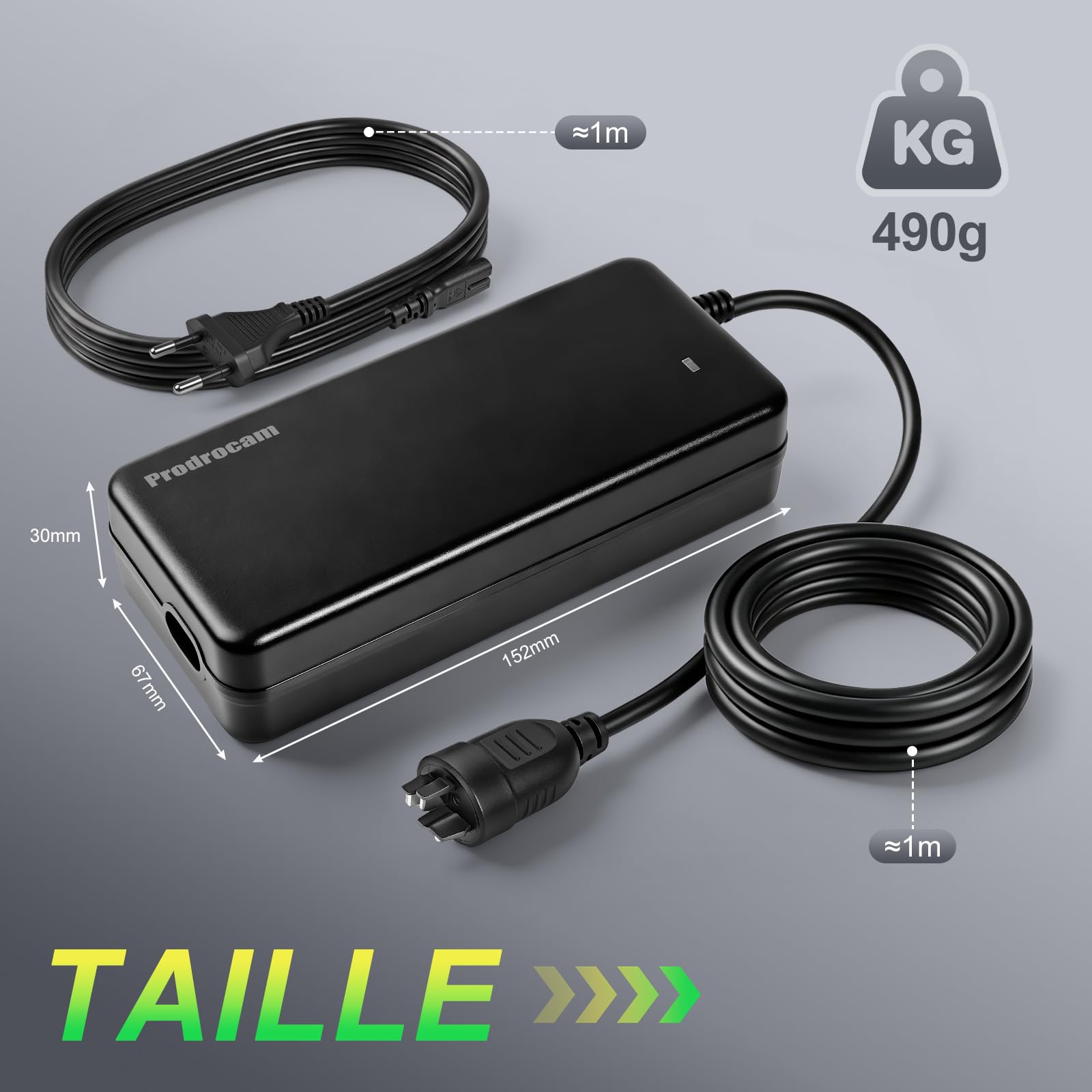 42V 2A Chargeur pour Bosch Performance et Active Line Vélos Electriques pour Batteries 36V
