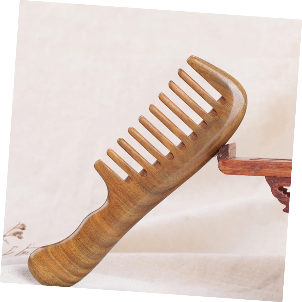 Didiseaon 2 Peines Sin Empalme Peines De Anchos De Madera Natural s Decorativos Para Cortar El Cabello De Masaje Dentado De Madera De Sándalo Para Novia