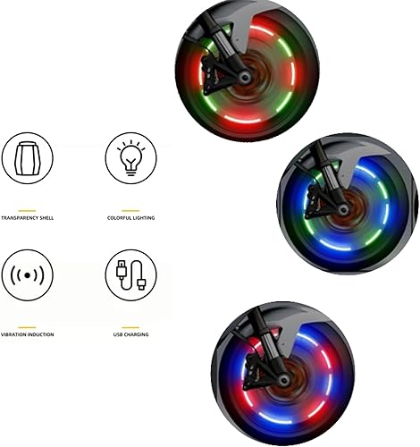 Miniatura 5 de 2 luces de válvula de neumáticos, luces LED coloridas para ruedas, luz de flash impermeable, lámpara de tapa de válvula de neumático para automóvil,
