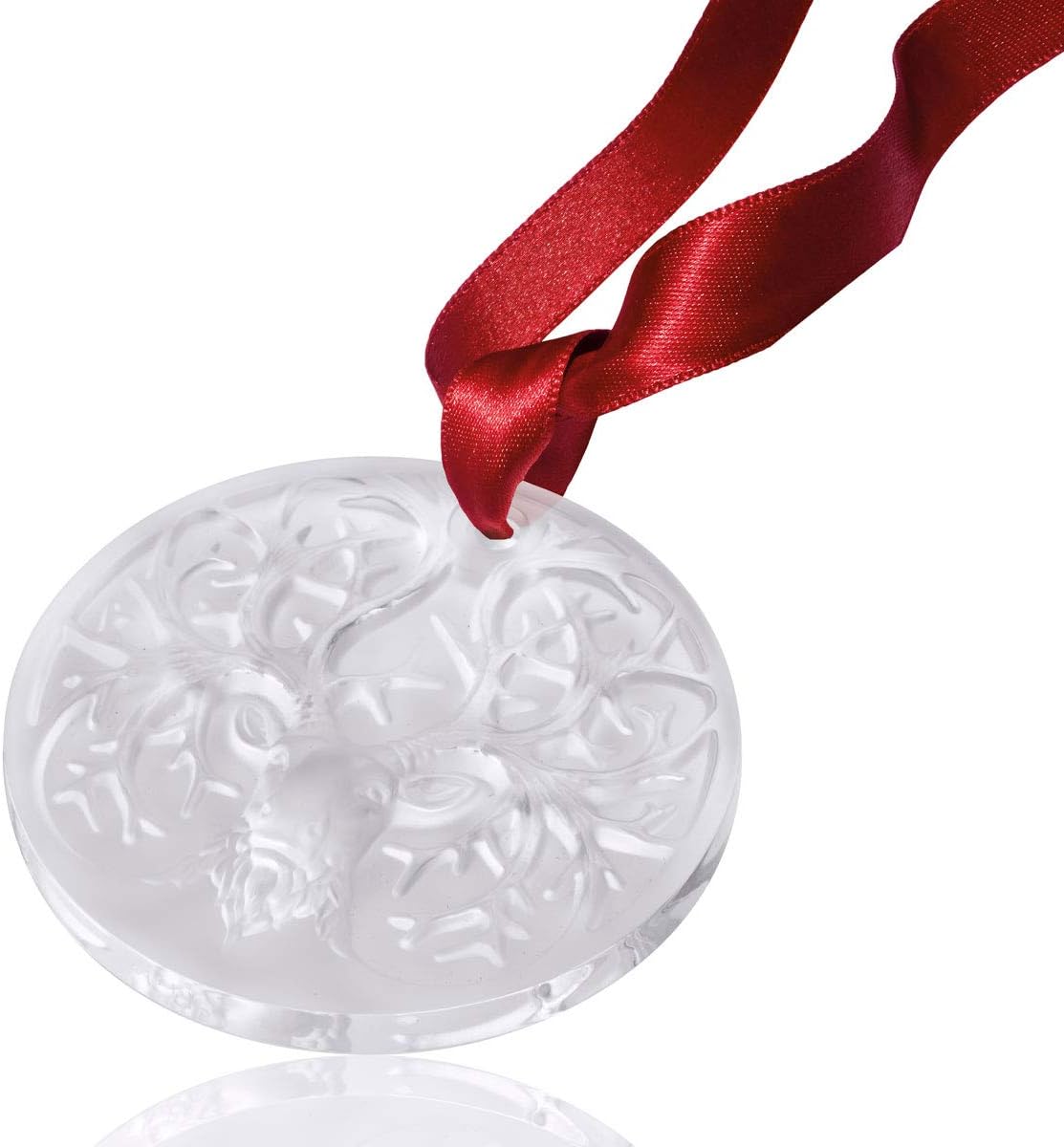Lalique 2019 Annual Noel Christmas Ornament Frosted Reindeer #10685800