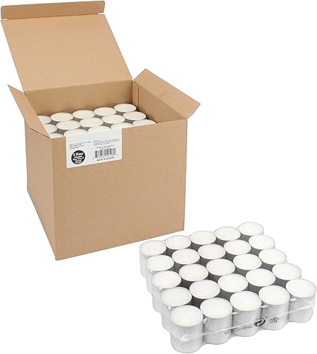 Miniatura 6 de Stonebriar Paquete de 50 velas de té largas sin perfume sin perfume con 8 horas de tiempo de combustión extendido, color blanco, 50