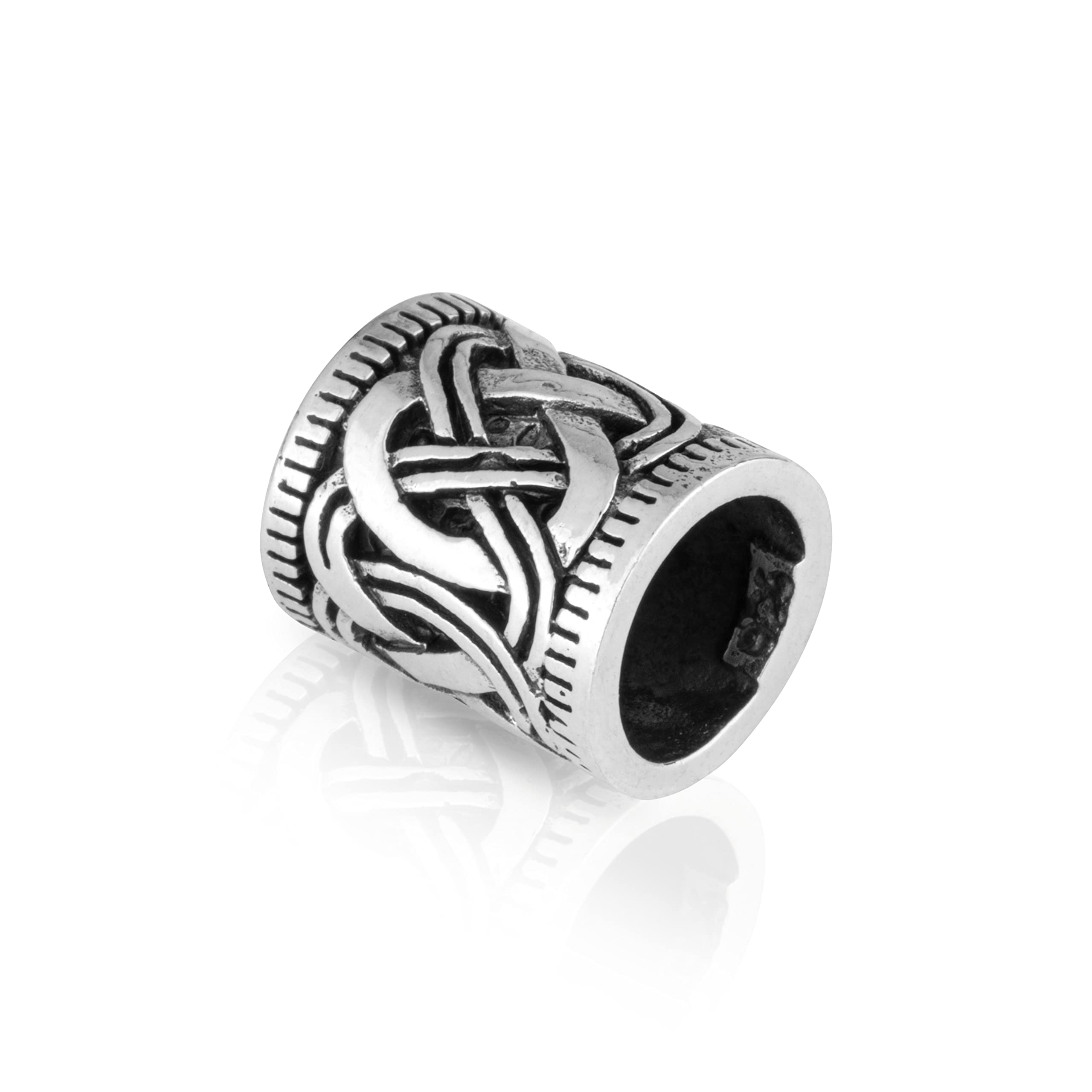 NKlaus Nodo celtico - 925 Sterling Silver barba perlina germanico gotico vichingo 3495