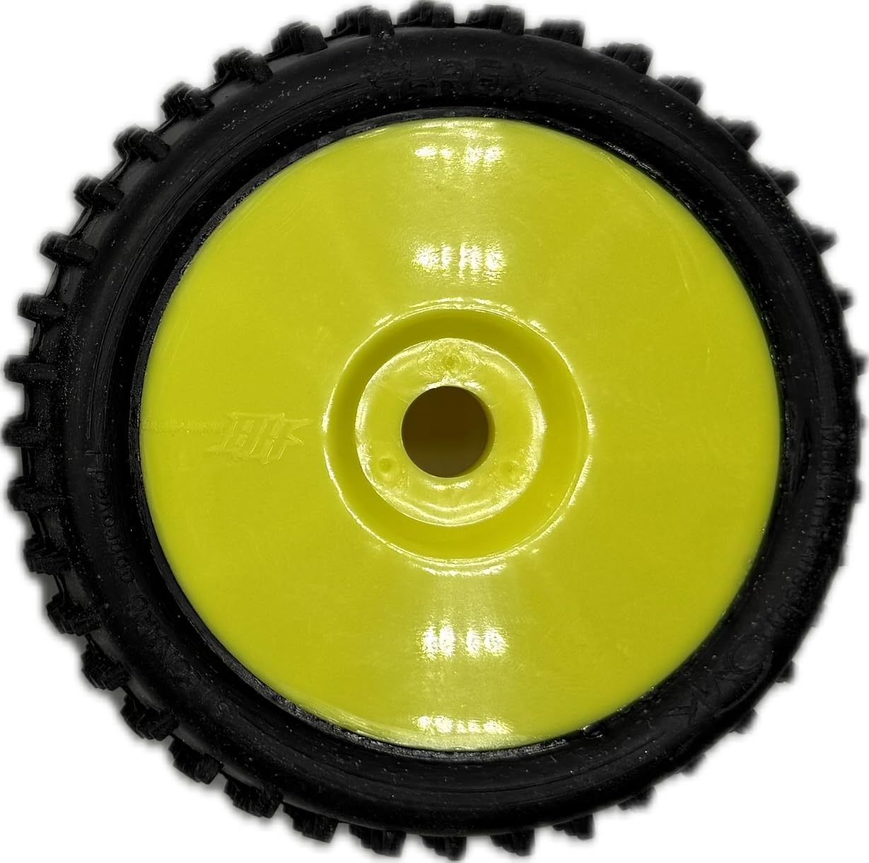 Pneu 6mik T-REX su cerchione giallo gomma 15/25° - Montati e incollati - Buggy TT RC 1/8 - auto telecomandata - Competizioni - Set di 4 pneumatici