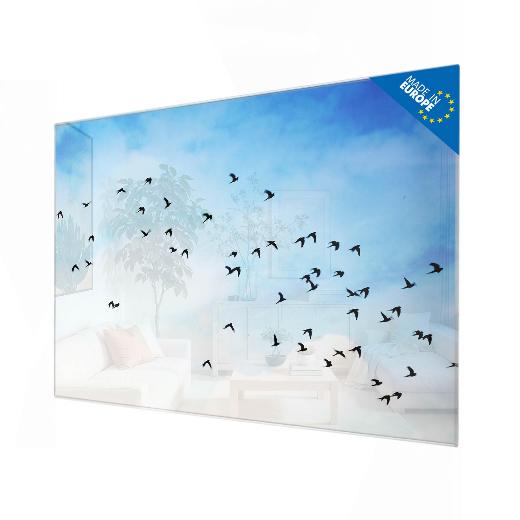 banjado Glas-Magnettafel in 120x80cm, beschreibbar mit Tiermotiv