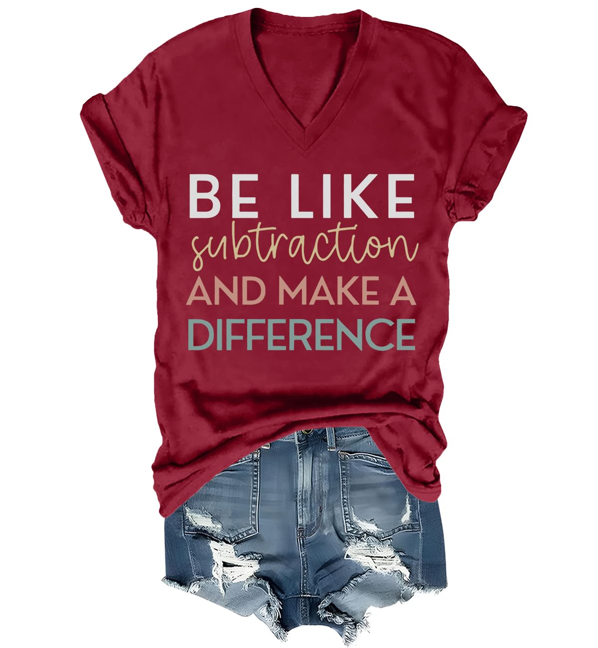 Be Like Subtraction and Make A Difference Shirt Funny Difference Teacher Shirt Unisex