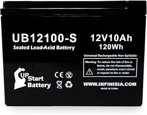 Miniatura 6 de Paquete de 3 baterías de repuesto para baterías B & B BP10-12 – Reemplazo UB12100-S - Batería de plomo ácido sellada universal (12 V, 10 Ah, 10000