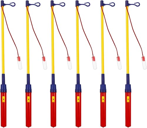 Uonlytech 6 palos de luz para niños, farolillos de luz, asas de papel, farolillos chinos, accesorios para fiestas infantiles, festivales en casa