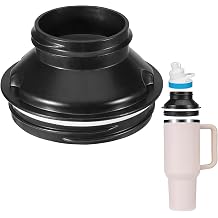 Aobiono Water Bottle Adapter for Stanley 40oz Quencher Tumbler to Cirkul, Lid Cap Converter Accessories, BPA Free Plastic, Food Grade Silicone Gasket Leakproof for 40oz-Black-1Pc