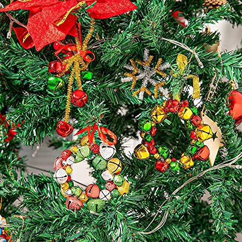 100 Stück Silber Metallglöckchen,Glöckchen Schellen aus Eisen mit Öse,Weihnachten Hochzeit Dekor Anhänger Bells für DIY Basteln Schmuckherstellung Haustier Wind Glockenspiel Weihnachtendeko,6mm