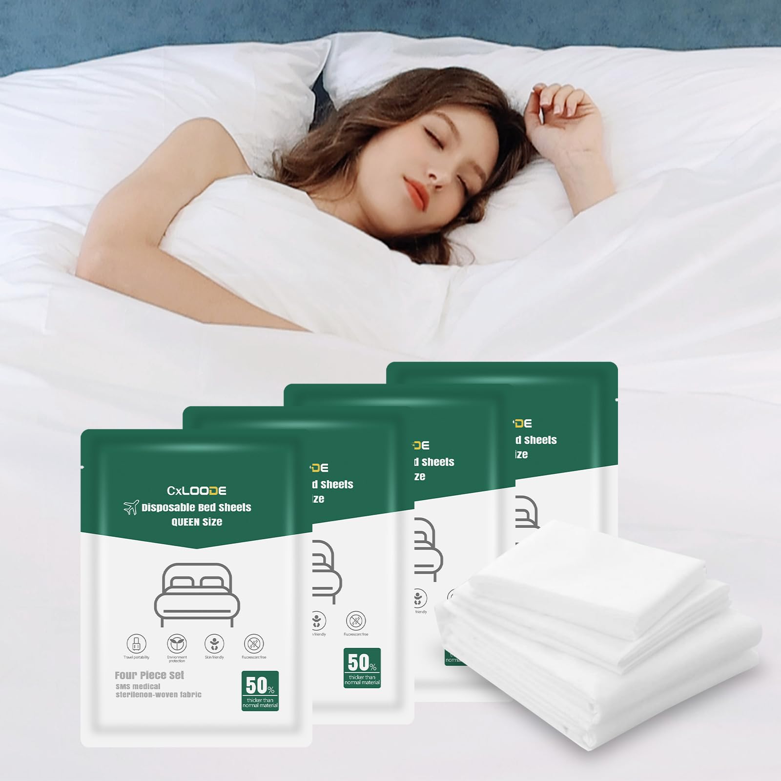 Disposable Bed Sheets - Travel & Hotel Sheets -1 Disposable Bed Sheets - Travel & Hotel Sheets -1
