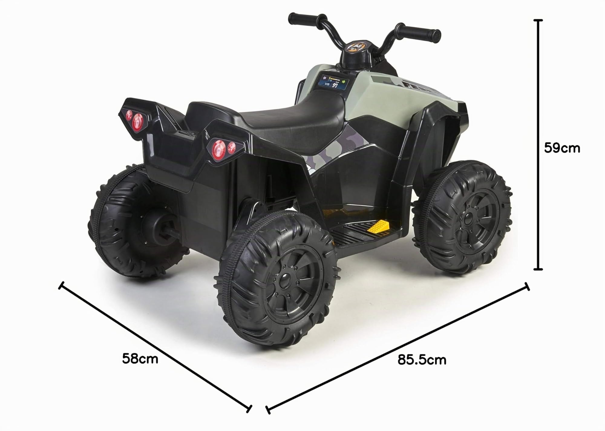 FEBER- Quad Boxer, Vehículo eléctrico a batería, 12 V, Verde (Famosa 800012541), Versión 2023