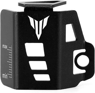 Rear Brake Fluid Reservoir Oil Tank Cap Guard Cover Compatible With YAMAHA MT-10/09/07/03 2014-2022 2023 2024 2025 | Master Cylinder Protectors MT07 MT09 MT03 MT10 Accessories black