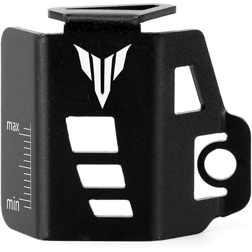 Rear Brake Fluid Reservoir Oil Tank Cap Guard Cover Compatible With YAMAHA MT-10/09/07/03 2014-2022 2023 2024 2025 | Master Cylinder Protectors MT07 MT09 MT03 MT10 Accessories (black)