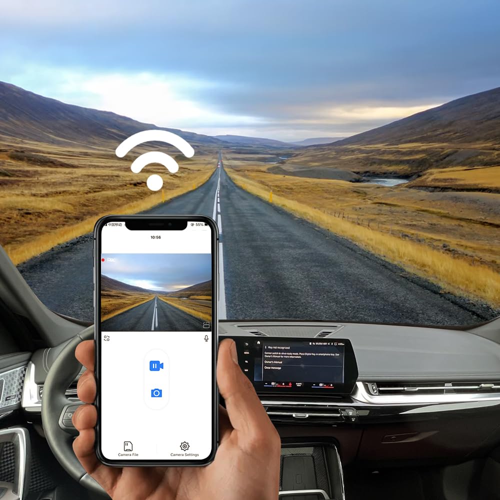Fitcamx Dashcam Compatibile con BMW X1, iX1(U11)2023 2024 2025, 4K Car Camera WiFi 2160P UHD Video, Accessori OEM BMW, G Sensor, Loop Recording, WDR, Plug&Play, 64GB