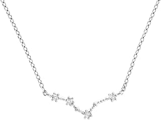 Zodiac Necklace for Women, 14K Gold Plated Constellation CZ Choker
