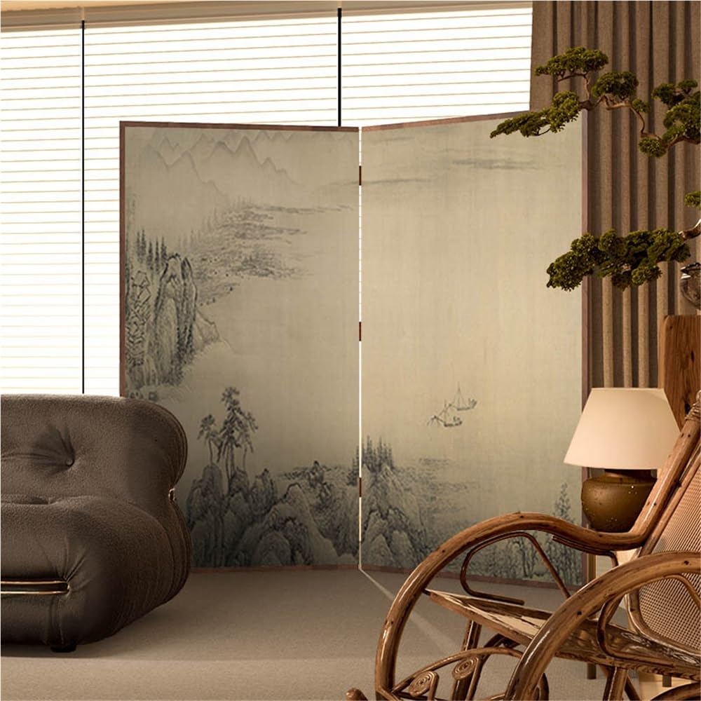 Cloisons De Séparation Paravent de Sol Pliable Amovible for la Maison, cloison Salon, Porche, Chambre à Coucher, thé, Mur Fond Pare-Vue
