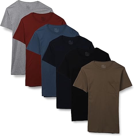 fruit of the loom colored t shirts with pockets