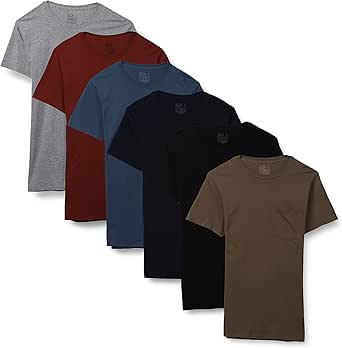 Fruit of The Loom Crew Neck T-Shirt Multipack Canottiera, vestibilità Classica, Colori Assortiti, Confezione da 5, M (Pacco da 5) Uomo