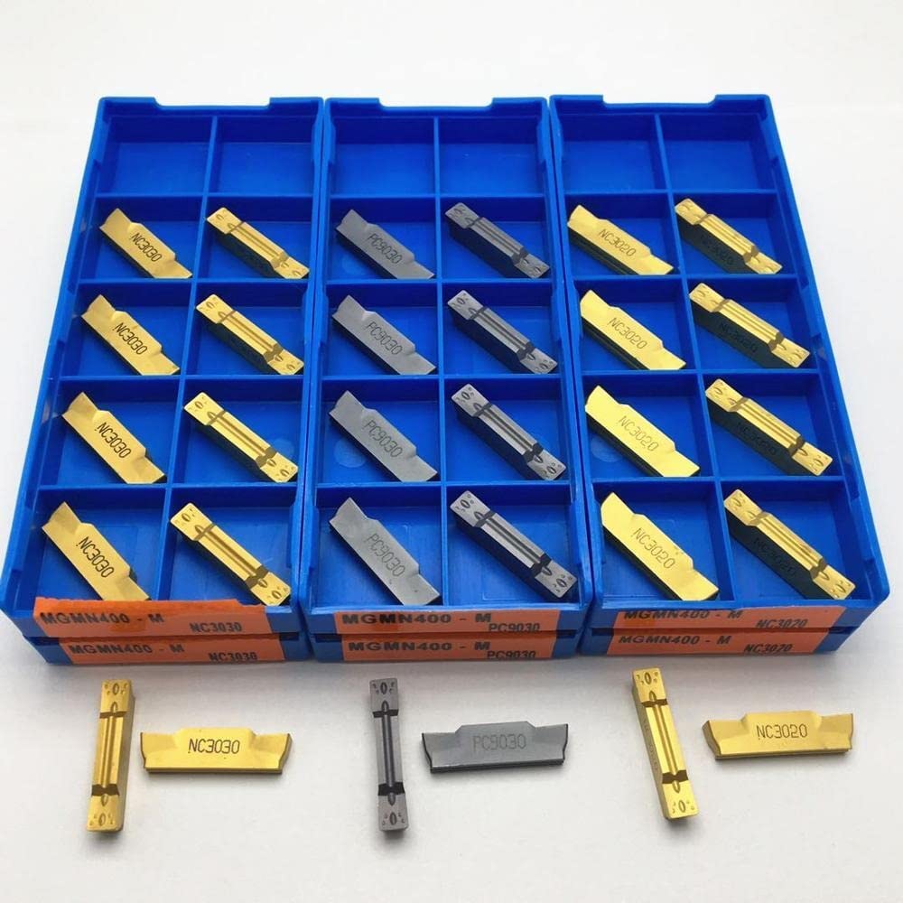 Herramientas de torneado, 10 piezas cortadores insertos herramienta de ranurado MGMN150 MGMN200 MGMN300 MGMN400 NC3020 NC3030 PC9030 Korloy herramienta de torneado de metal de carburo ranurado y ranur