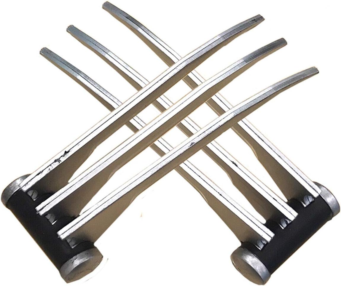 All Foam Wolverine X-Men LARP Foam Claws A Pair - 2 Claws Intended for Costumes, Cosplay, and Props (Silver)