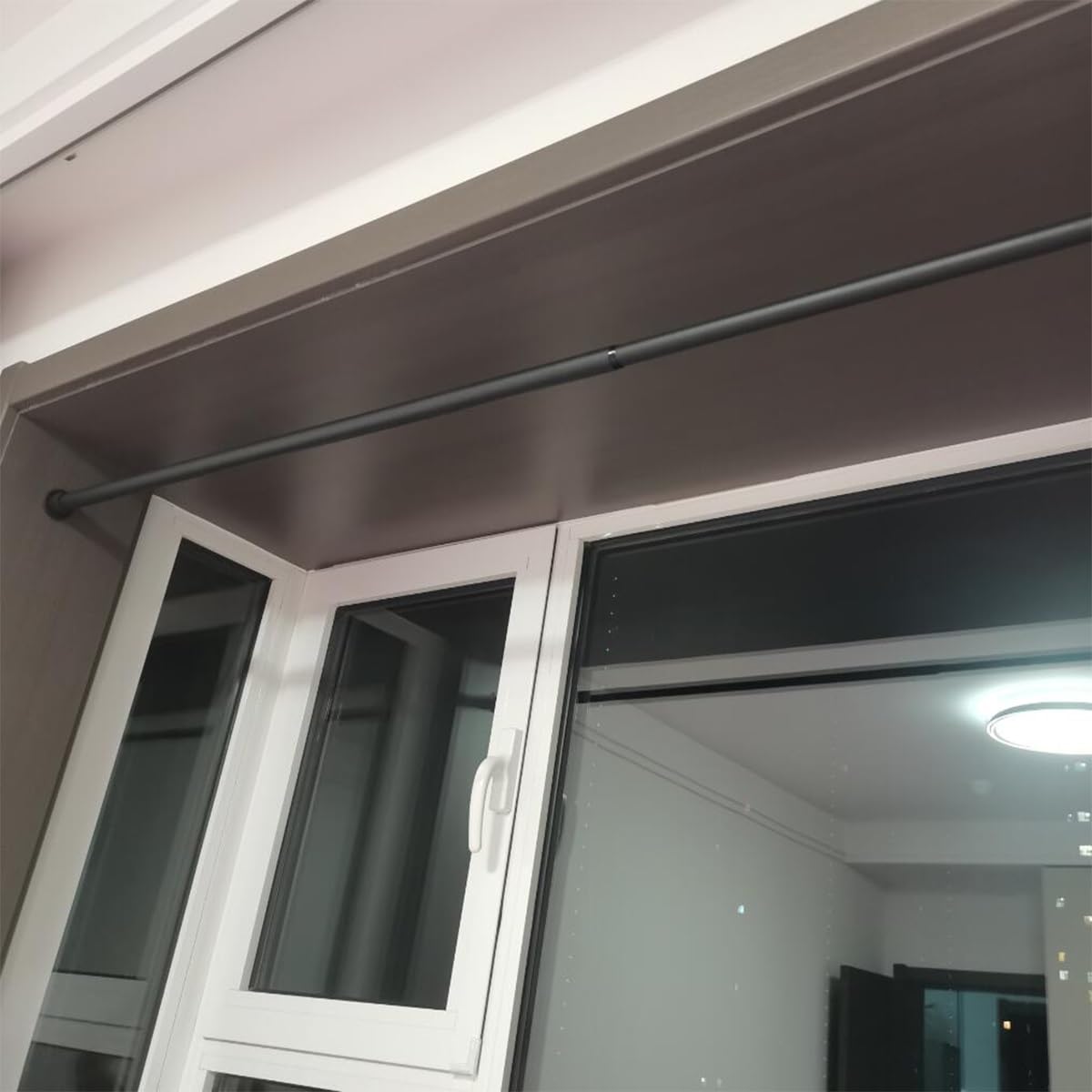 Barra de Cortina Resistente de 27 mm sin Perforaciones, riel para Cortina de Ventana, Barras de Cortina de Ducha Ajustables sin Perforaciones, para decoración del hogar, balcón, ba