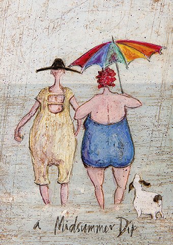 A Midsummer Dip - Sam Toft Open Greeting Card - ST2242