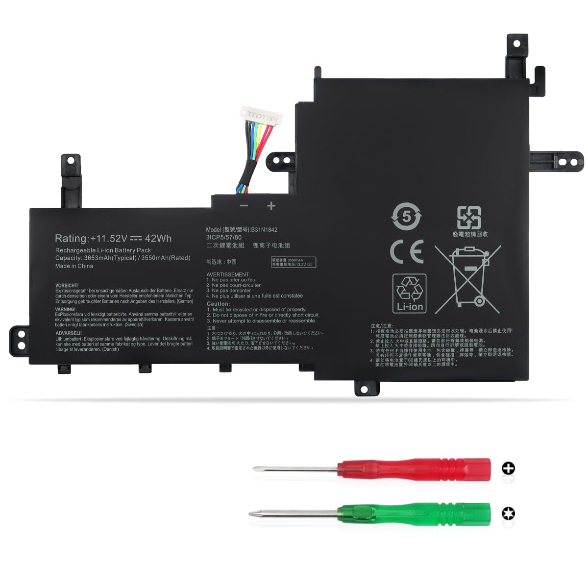 B31N1842 Batterie pour ASUS VivoBook 15 K513 K513E M513U X513E X513EA X513EAN M513I K513EA K513EAN M513UA M513IA X513 S513E S513EA F513E F513EA K531F K531FA X531 X531F X531FA X531FL S531