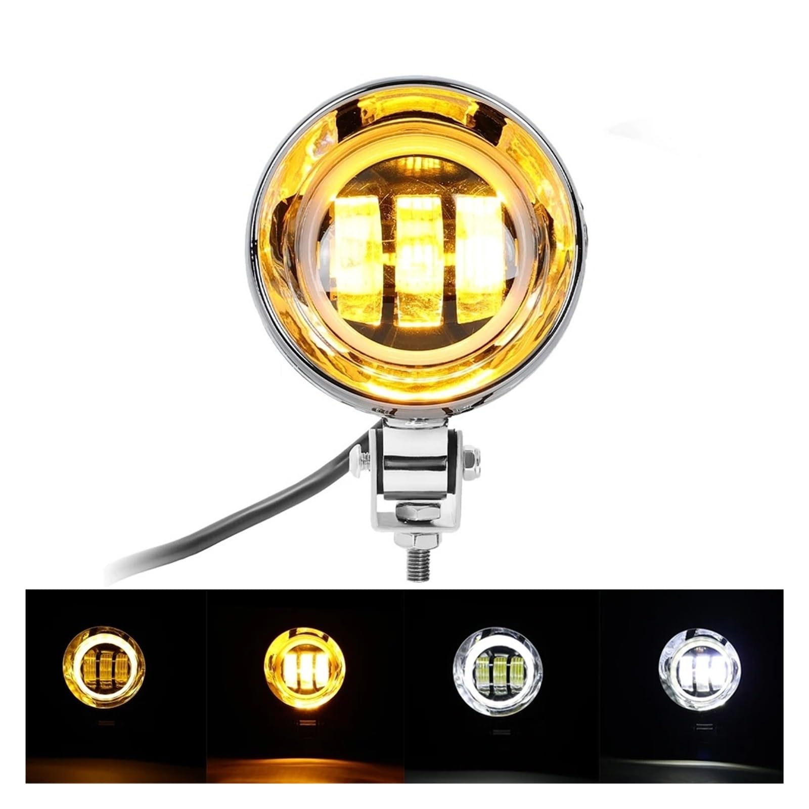 Fari Fendinebbia A LED Universali Per Moto Lampada Spot Anteriore Faro Per Scooter Per Incrociatori Per Bobber Per Choppers Per Softail Faro Del Motociclo