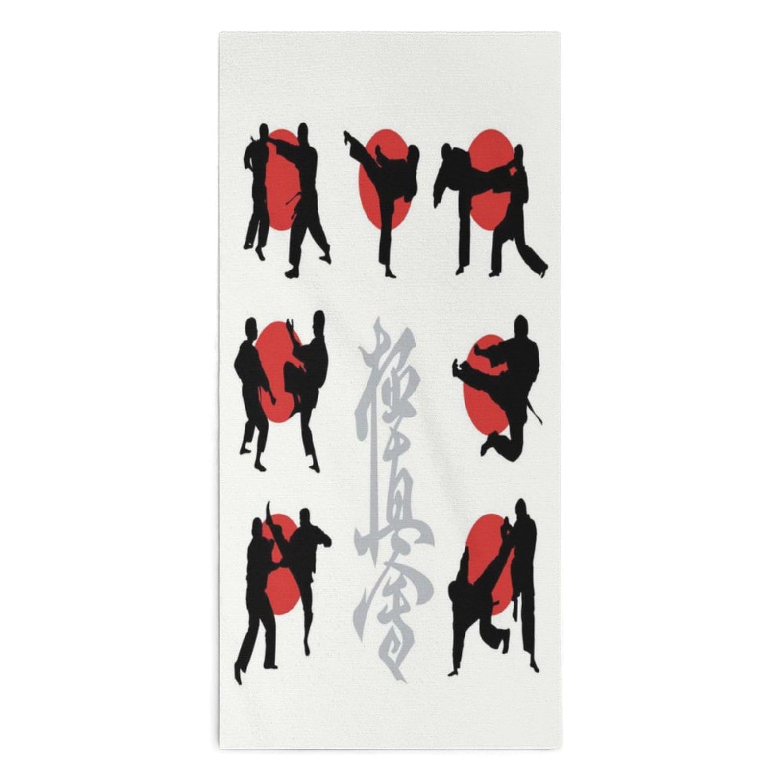 NCLQVJXZKHW Kyokushin Karate Hand Towels Soft Face Towel Gym Bathroom Travel Hotel 13"x28"