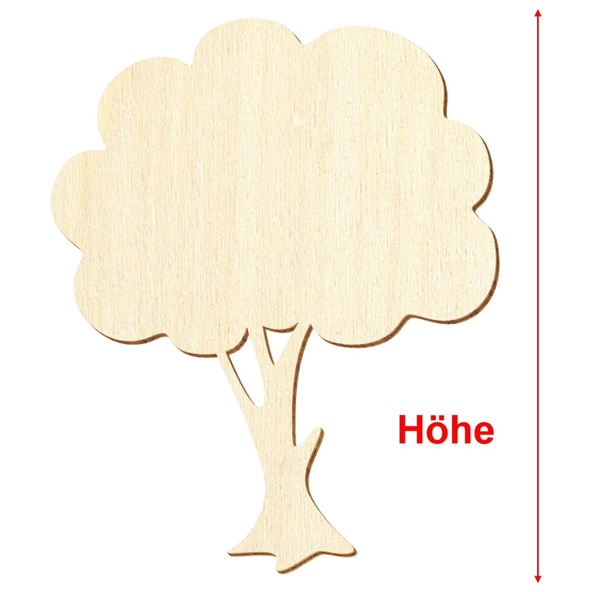 Holz Apfelbaum - Deko Zuschnitte 5-50cm, Größe:32cm, Pack mit:25 Stück