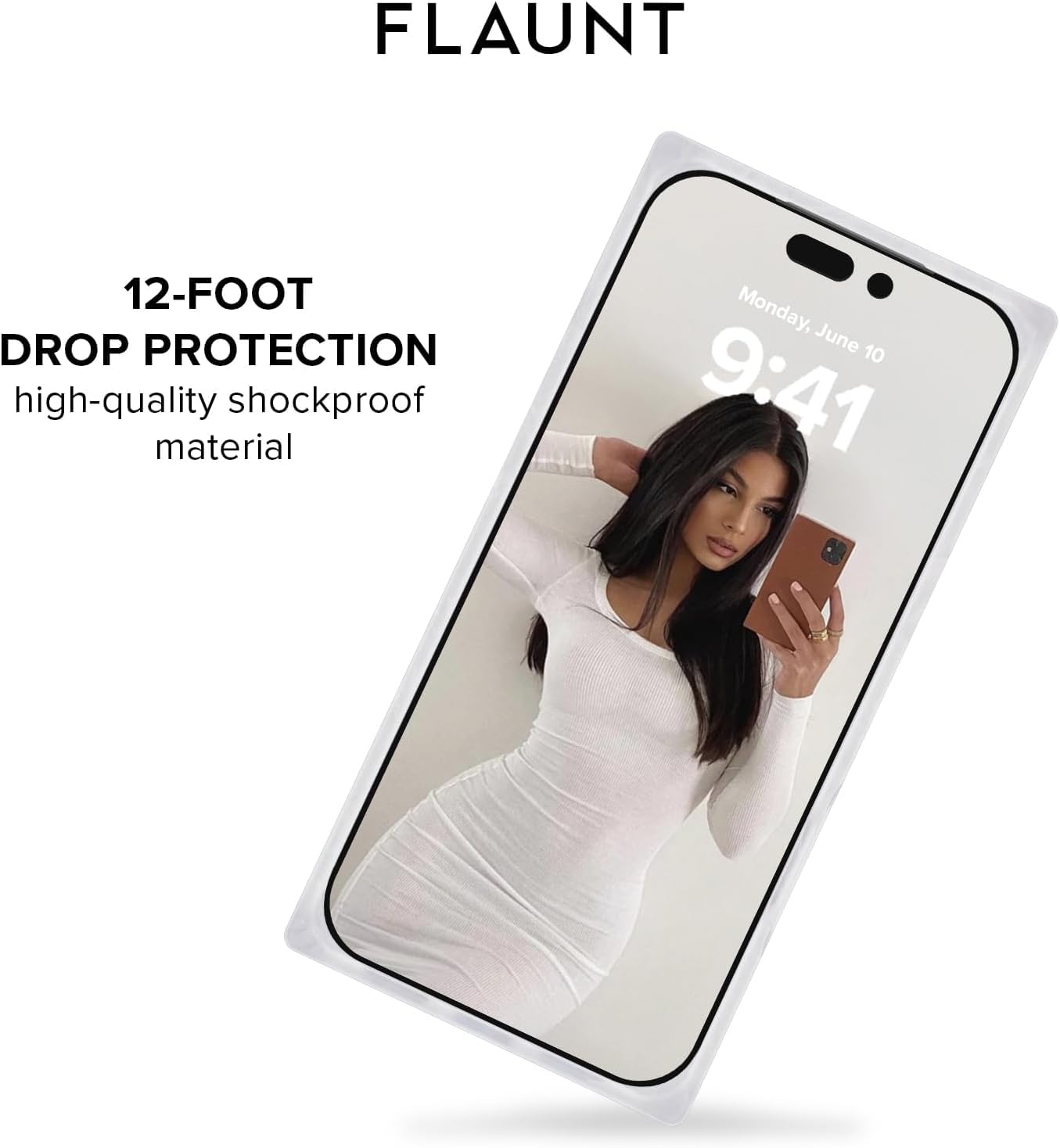 iPhoneAir FLAUNT（R）スクエアケース Amazon.com: FLAUNT Official Square iPhone Air Case - ICY Blue