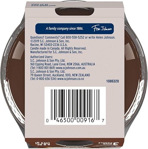 Miniatura 10 de Glade Candle Elegant Amber & Oud - Vela perfumada con aceites esenciales, vela ambientadora, vela de 3 mechas, 6.8 onzas