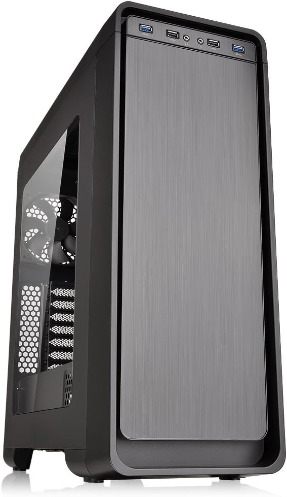 Thermaltake Versa U21 Midi Tower Gaming Case with Side Window - Black