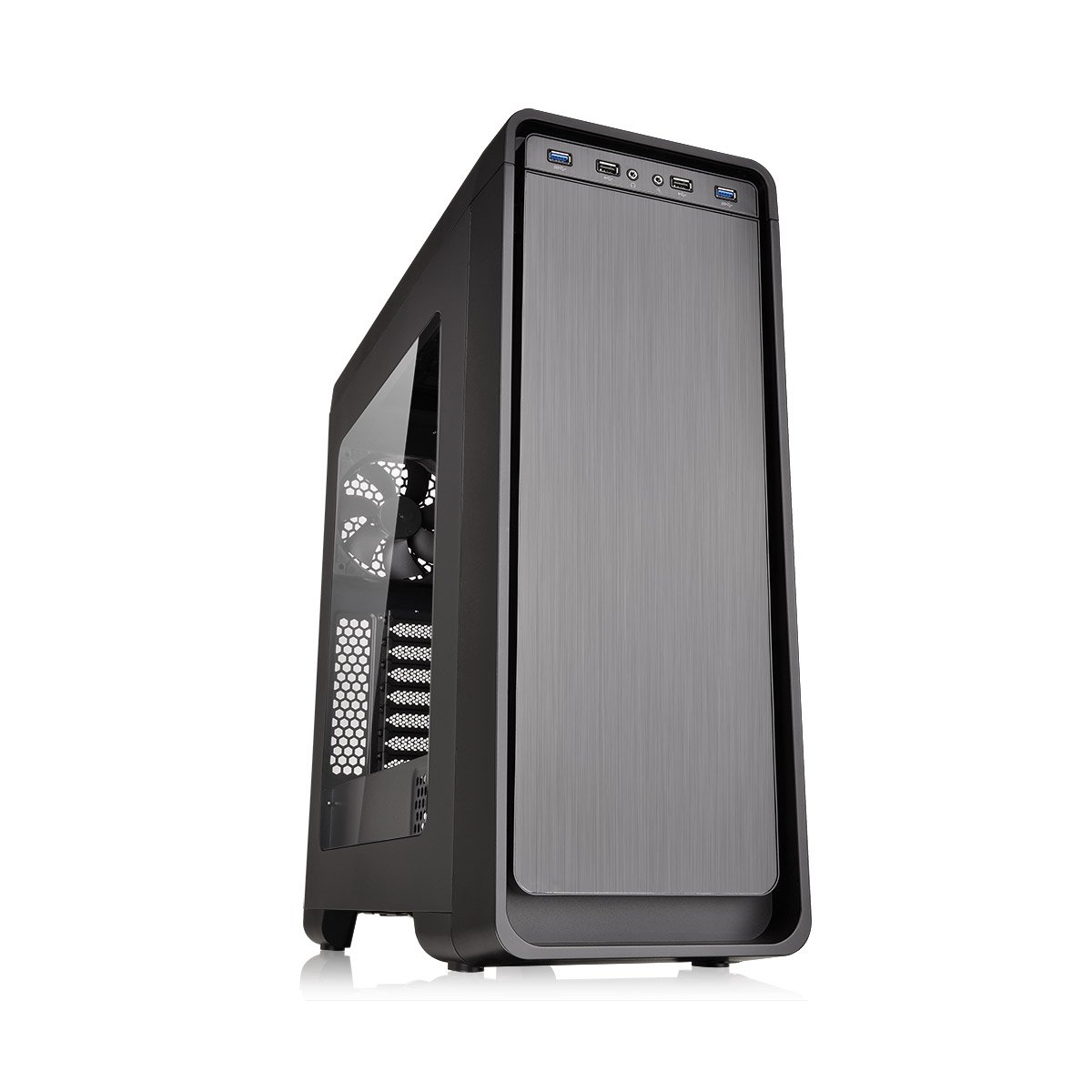 Thermaltake Versa U21 Midi Tower Gaming Case with Side Window - Black