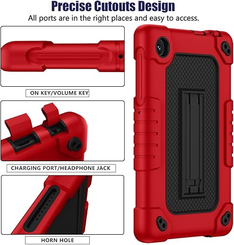 Miniatura 4 de FIEWESEY Funda protectora para tablet TCL Tab 8 Plus, correa para el hombro, silicona suave y parte trasera dura, a prueba de golpes, para TCL Tab 8