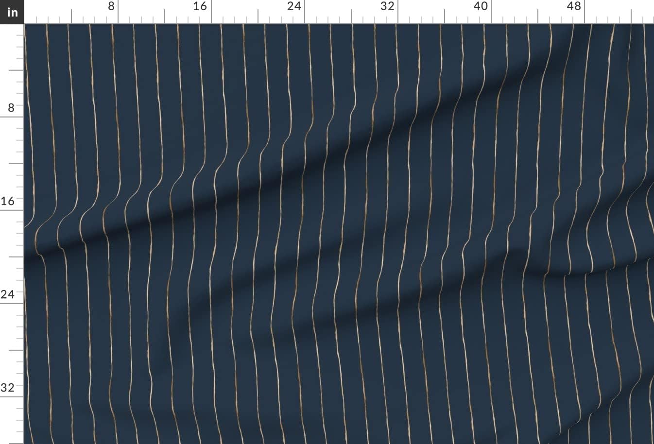 Spoonflower Fabric - Striped Minimalist Pin Stripe Thin Rose Gold Indigo Blue Navy Printed on Upholstery Velvet Fabric Fat Quarter - Upholstery Home Decor Bottomweight Apparel