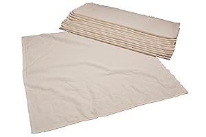 100% Organic Cotton Birdseye Flat Cloth Baby Diapers (12-Pack) - 27x30.5