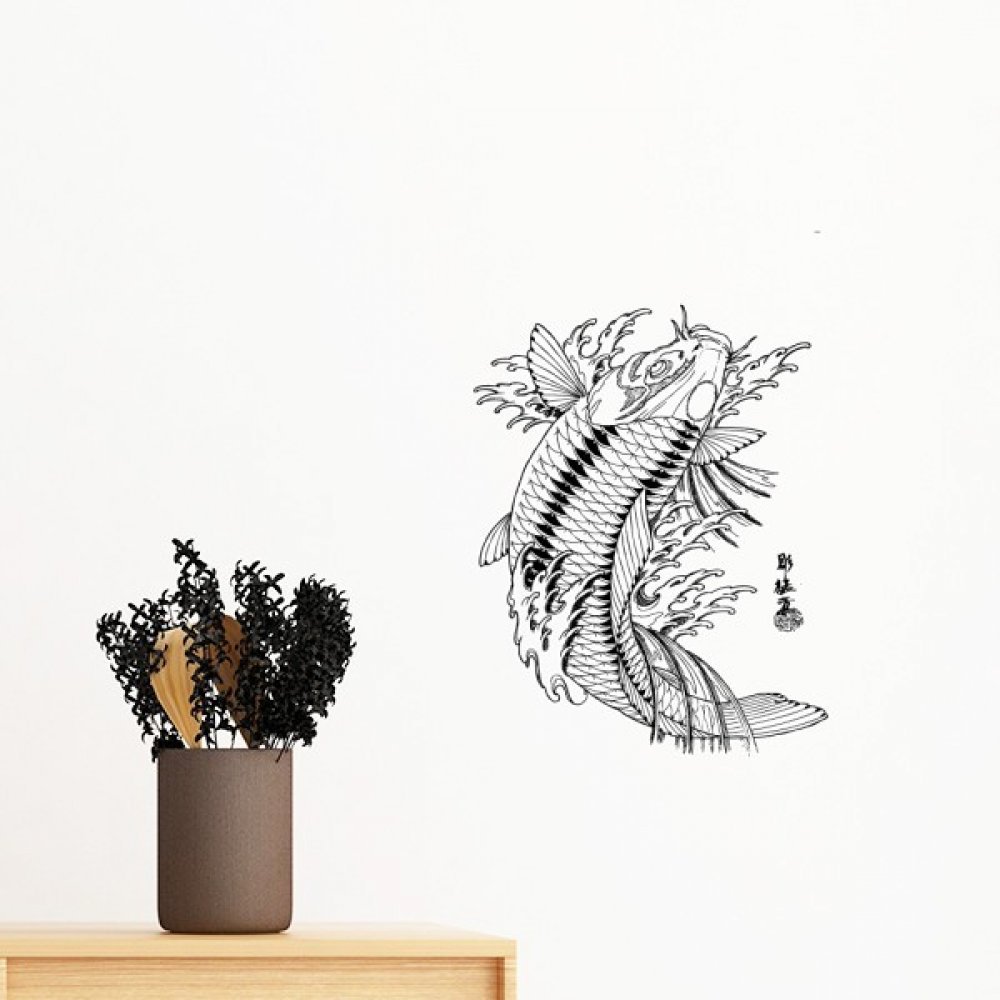 Sticker piscine amovible poissons de mer pour creer une ambiance aquatique dans la chambre
