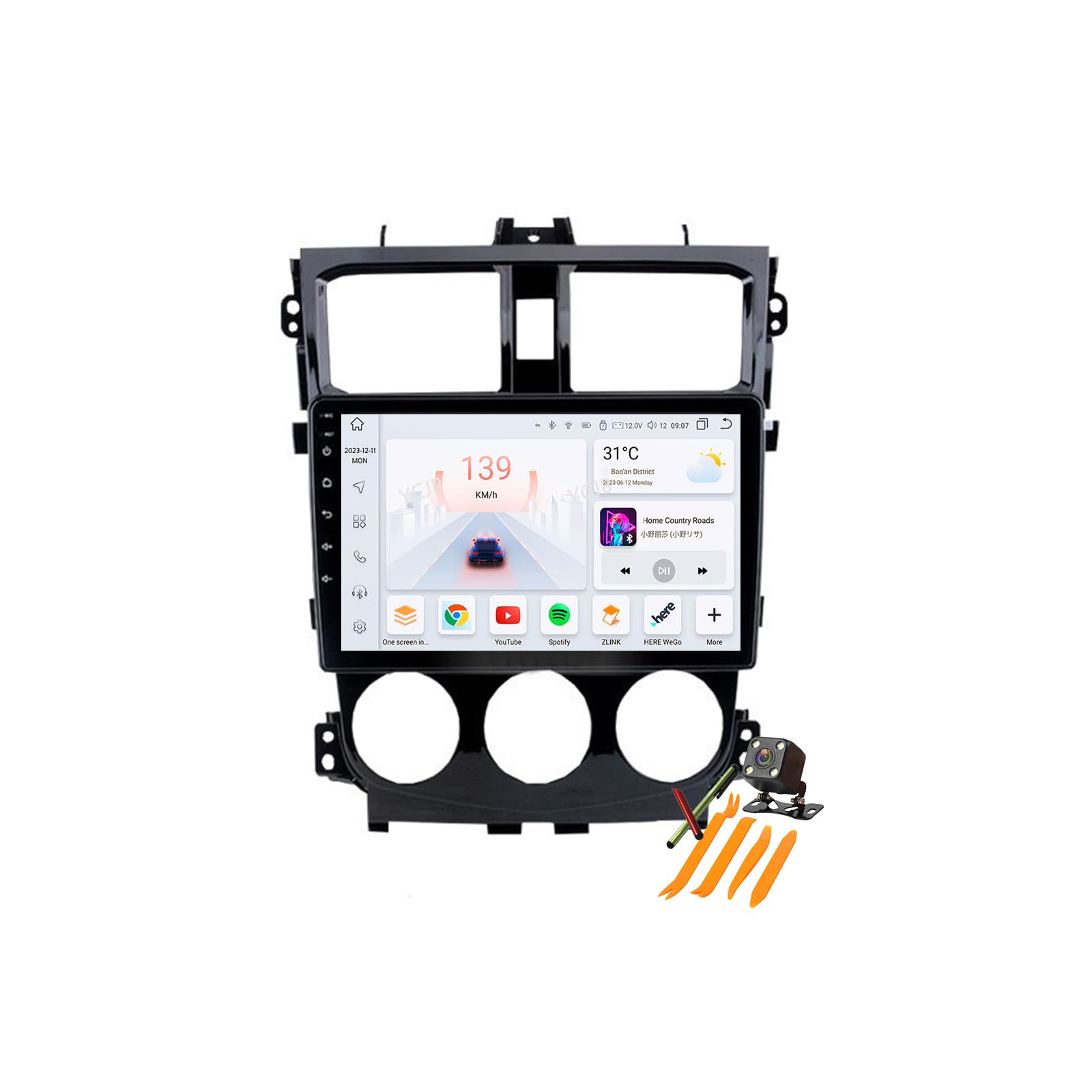 Car Stereo Android 13.0 Radio for M-itsubishi Colt Plus 2013-2021 GPS Sat Navigation 9'' Touchscreen DVD Multimedia Video Player FM BT Receiver with Carplay 4G 5G WiFi DSP SWC,M6 pro plus3