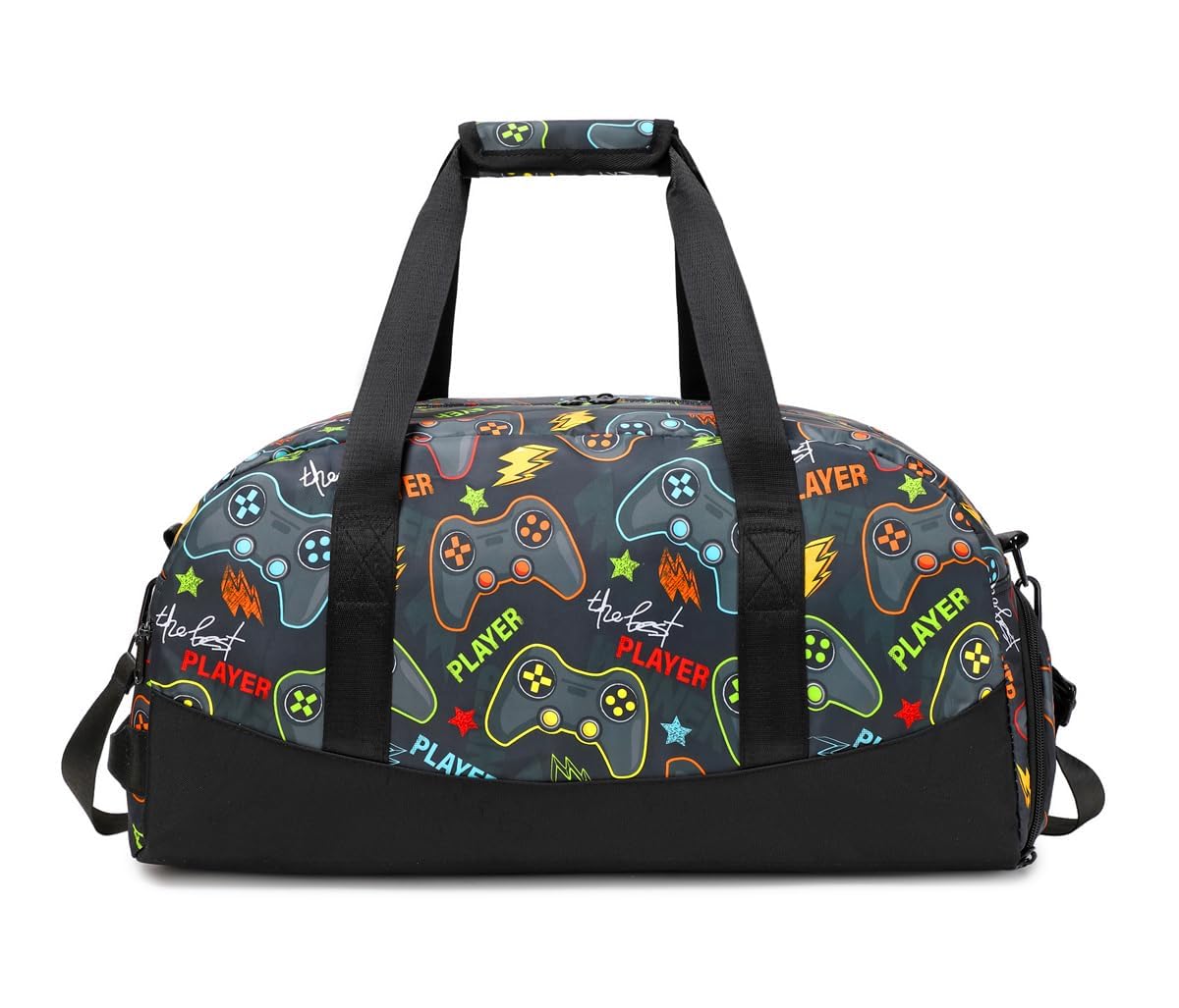 Lmwzh Sac de Sport Enfant Sac de Voyage Adolescent avec Compartiment à Chaussures(Jeu)
