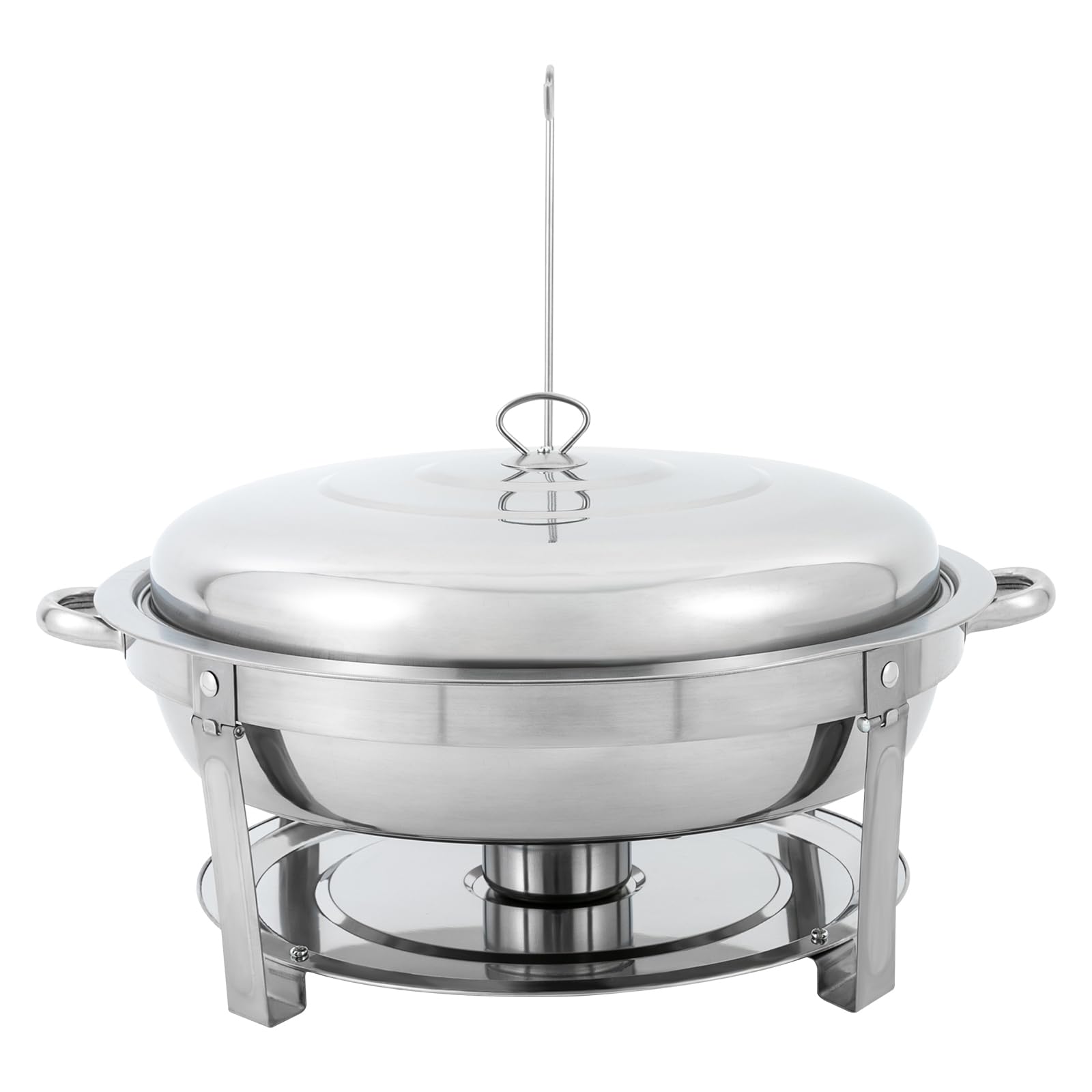 Chafing Dish, contenitore termico rotondo in acciaio inox, 9 litri, contenitore per buffet e feste