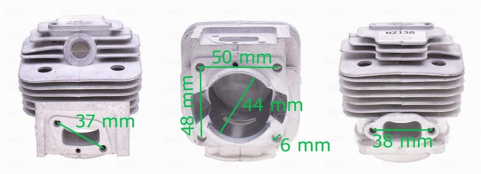 Cilindro de 44 mm y pistón compatible con desbrozadora Fuxtec Greencut Heliotrade Hyundai Outifrance