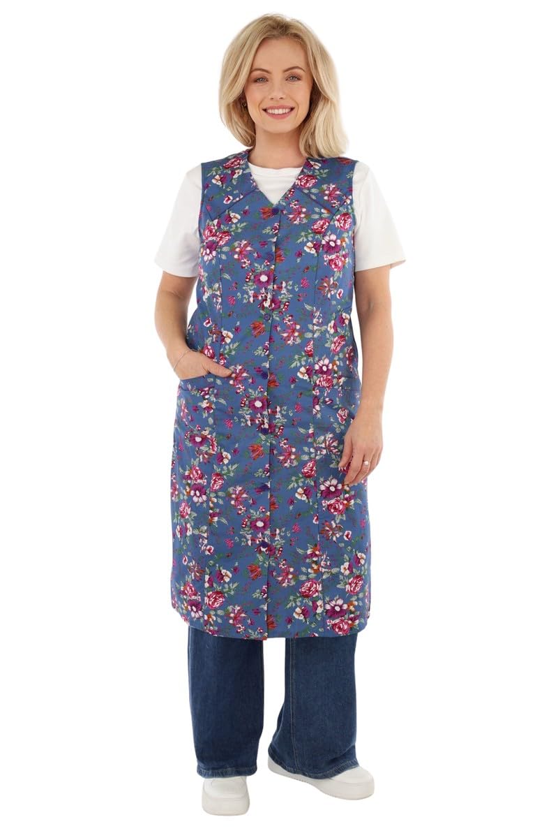 Tablier pour femme sans manches, Tablier de cuisine ou de ménage, Blouse pour femme, 100 % coton